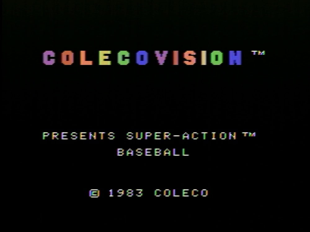 Title Screen of Super Action Baseball for Colecovision